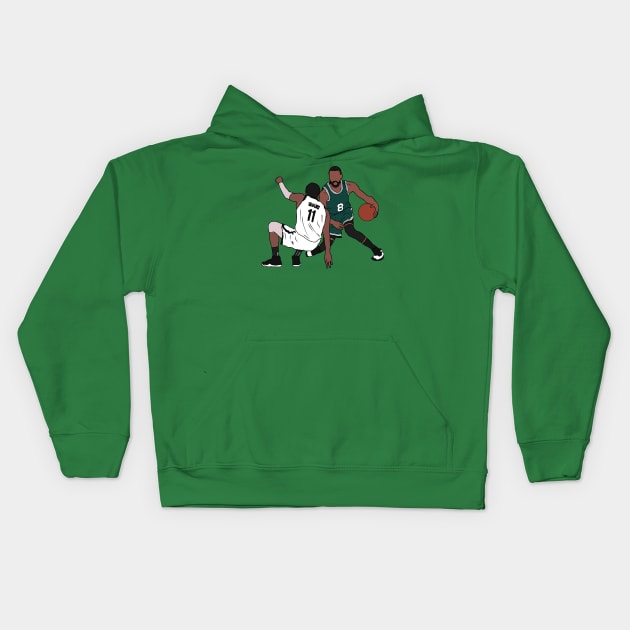 Kemba Walker Crosses Over Kyrie Kids Hoodie by rattraptees